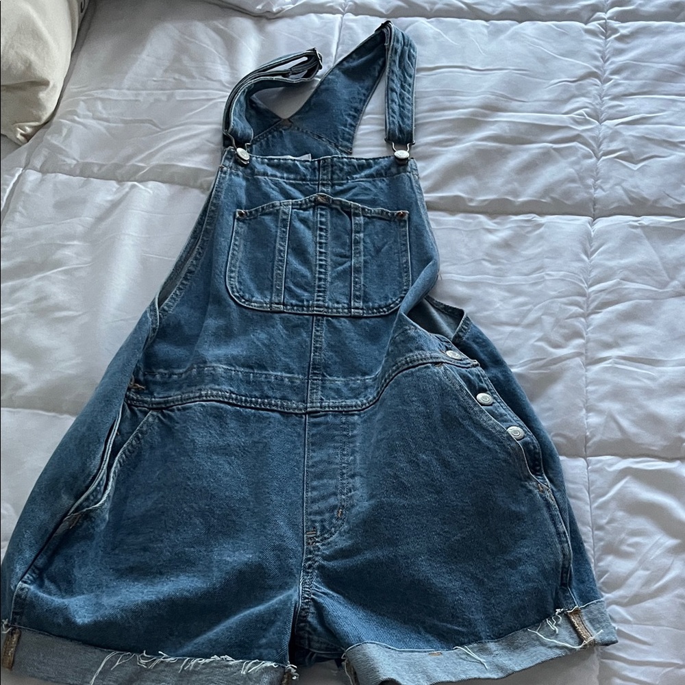 Old Navy Blue Denim Short Overalls